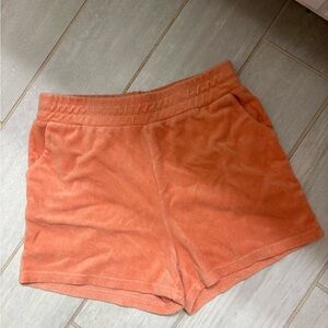 Reflex Women's Orange Terry Athletic Shorts